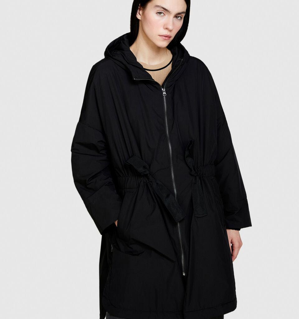 Oversized fit padded parka - women's jackets - Black | Sisley image number 4